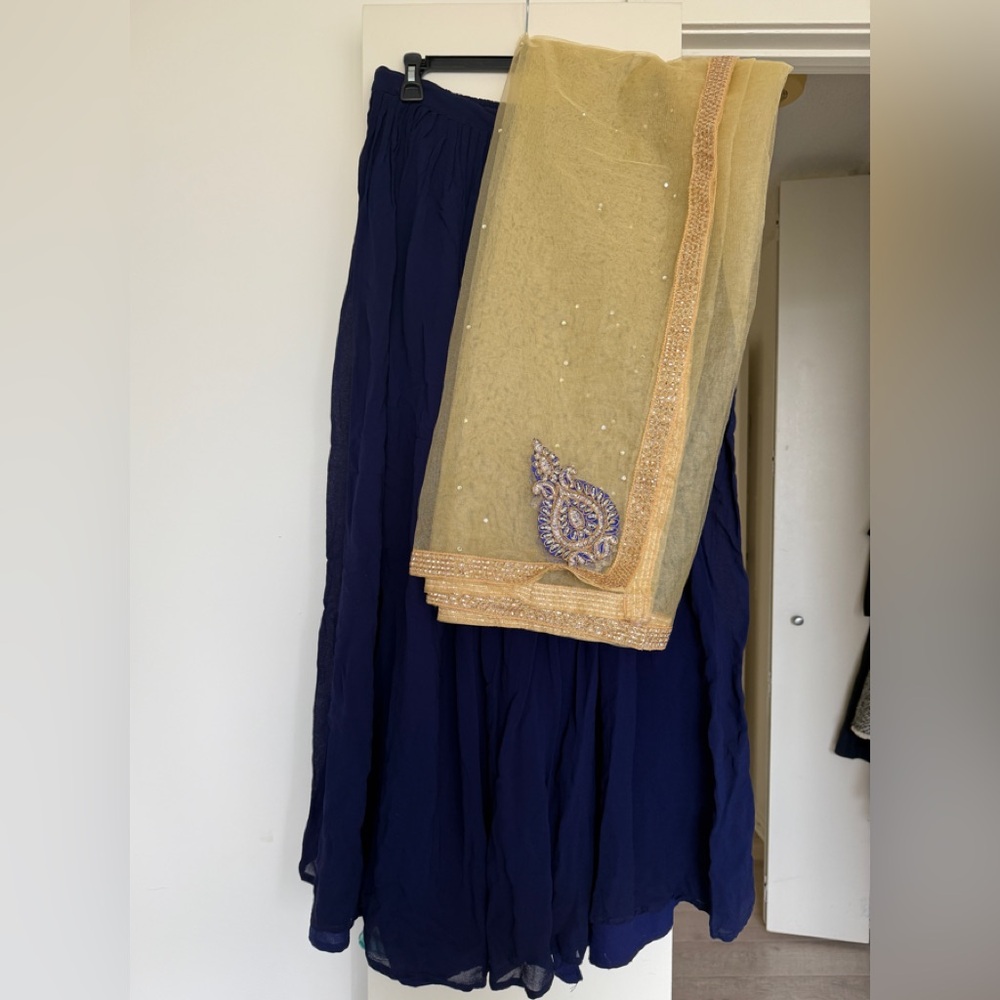Lehenga Skirt (actually pants) + Dupatta (top included for free)